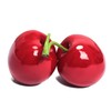XINFU Fake Artificial Fruit Big Double Cherry Decoration Simulation Food