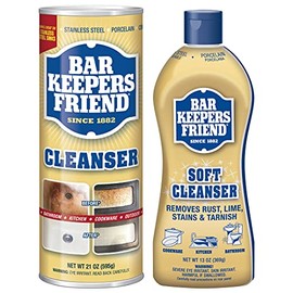 Bar Keepers Friend Bundle Soft Cleanser 13 Oz & Cleanser Powder 21 Oz