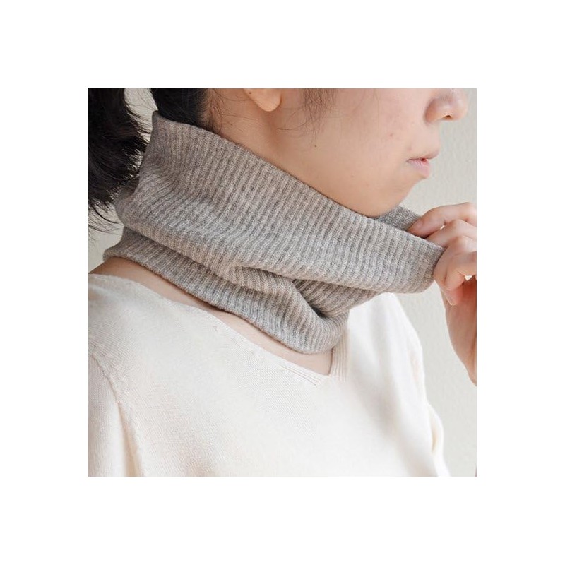 Yak and Organic Cotton Neck Warmer, Braun