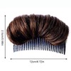 Dark Brown Hair Bun Invisible False Hair Clip, Hair Base