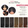 EINAEY V Part Wig Afro Curly Synthetic Kinky Curly V