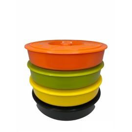 Mi Pueblo plastic Tortilla Warmer, Tortillero de plastico 7.5 inches (pack of 1) (Black, Small)