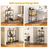Rolling Kitchen Storage Cart, 3-Tier Storage Rack on Caster Wheels
