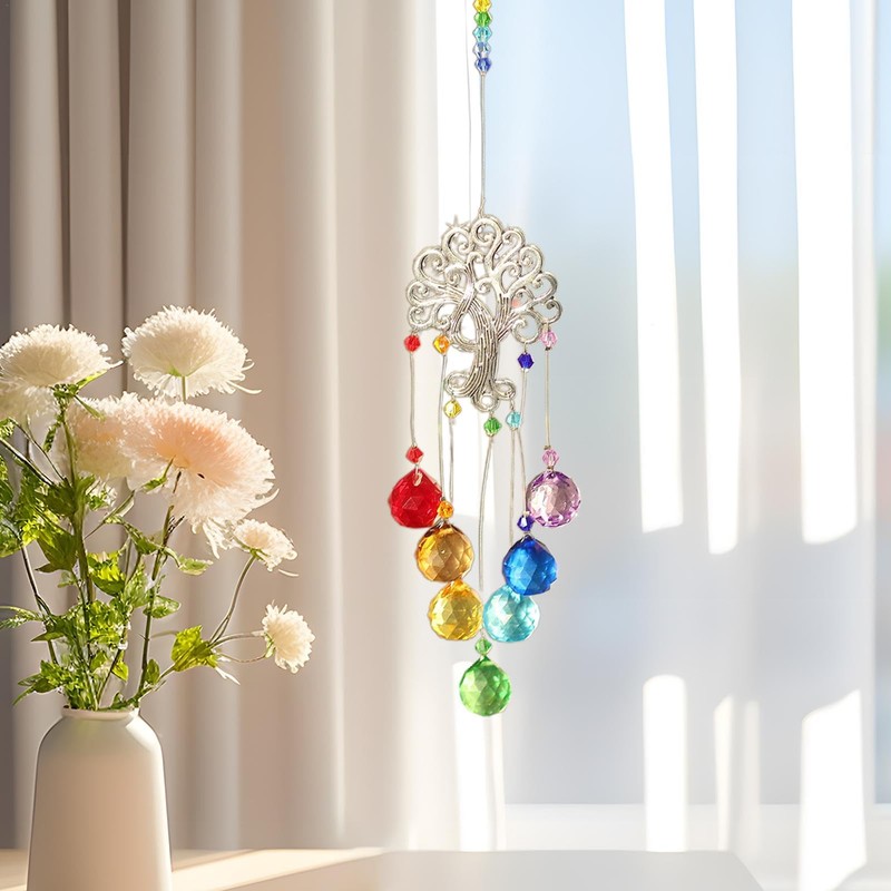 Sun Catchers for Windows, Hangable Crystal Sun Catcher Charm, Aesthetic