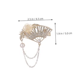 TOVINANNA Fan-shaped Tassel Hair Clip Elegant Chinese Style Hair Accessory for Women for and Cosplay Aesthetic for Special Occasions Vintage Design