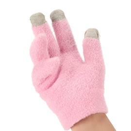 Guantes de Spa con Pantalla Táctil Rosa, Guantes Hidratantes, Guantes de Spa Hidratantes de Gel y Juego de Calcetines para Manos Secas y Agrietadas, Guantes de Silicona Suave,