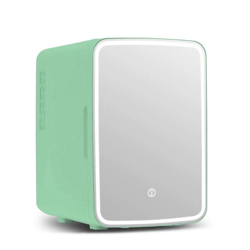Nevera verde con espejo, nevera 4L