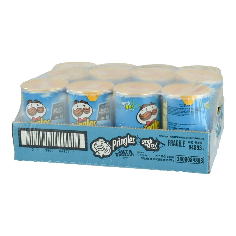 Pringles Salt and Vinegar Flavored Potato Crisps Chips (Pack of