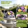 Solar Garden Outdoor Turtle Statue with Sunglasses and Flower LED