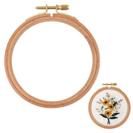 Embroidery Frame, 3.9 inches (10 cm), Embroidery Tool, Cross Stitch Frame, Circular Embroidery Frame, Keyaki Wooden Embroidery Frame, Craft Supplies, Antique Style, DIY Embroidery, Beginners