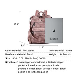 Angel Kiss Backpack Purse Women PU Leather ladies fashion shoulder bag Casual Tassel Zipper Backpacks(Pink)