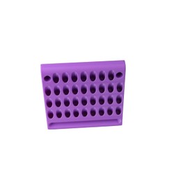 Wall-Mounted Drill Bit & Driver Organizer – 34 Slot Storage Rack for 1/4" Hex Bits – Compact, Durable, Space-Saving Shop Organizer – Essential Garage & Workshop Tool, Made in the USA (Purple)