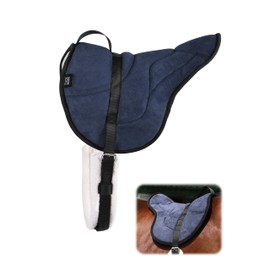 Tackmore Bareback Pad with Adjustable Girth Shock-Absorbing Riding Pad for Horse Riders Navy