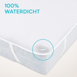 Waterproof Mattress Protectors – Mattress Protector 80 x 200 cm Waterproof Oeko Tex Certified by Twinzen – Mattress Topper 80 x 200 cm Breathable Cotton with 4 Elastic Corners
