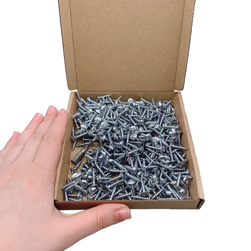 (Pack of 450) Galvanised Steel 3.5 x 16mm Wood Screws
