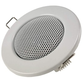 ChiliTec Built-in Ceiling Speaker 12 W Flat Ceiling Wall Round 80 mm Speaker for Office Kitchen Living Room Home Cinema White