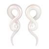 YOFANST 2pcs Glass Tapers Twist Spiral Plugs Piercing Handmade Hanger