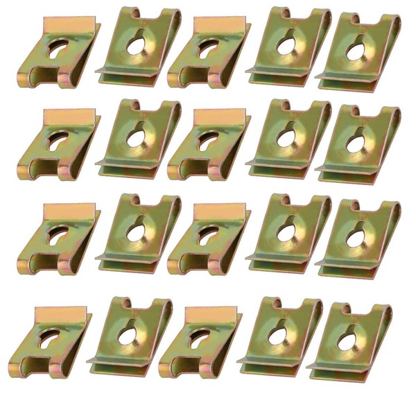 uxcell U Nut U Clip Speed Fastener Brass Tone for