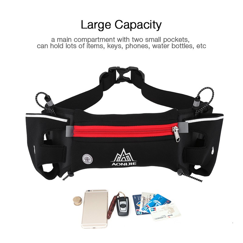 AONIJIE Sports Fashionable Waterproof Neoprene Adjustable Belt Waist Pouch Bag