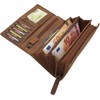 myledershop Large Buffalo Full Leather Women's Wallet / Purse /