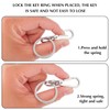 TIESOME Metal Keyring Carabiner Hook Clip, 4 Pieces Key Ring