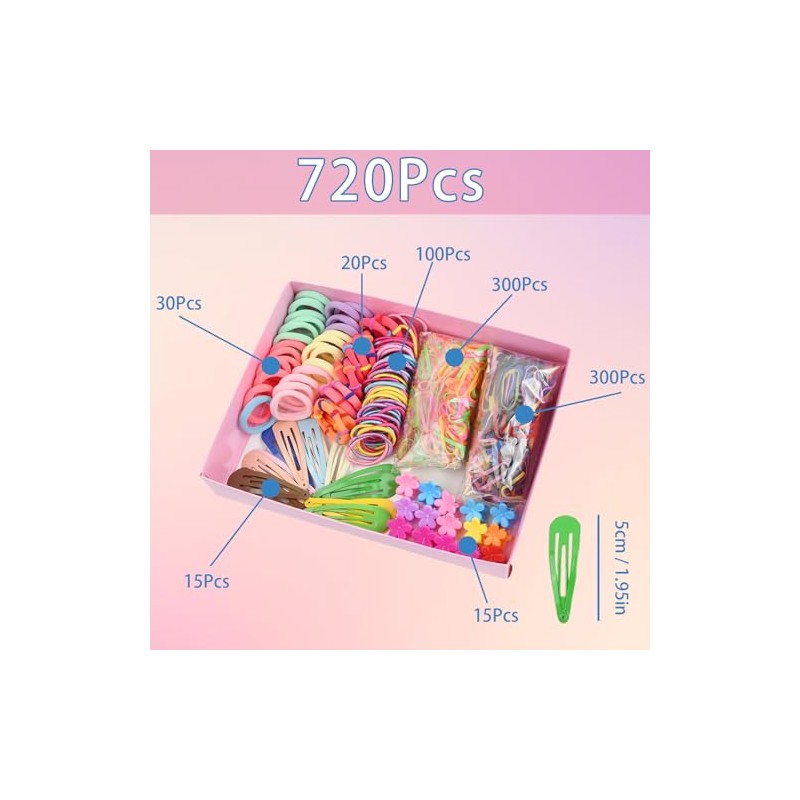 780 Piezas Juego de Accesorios para el Pelo de las
