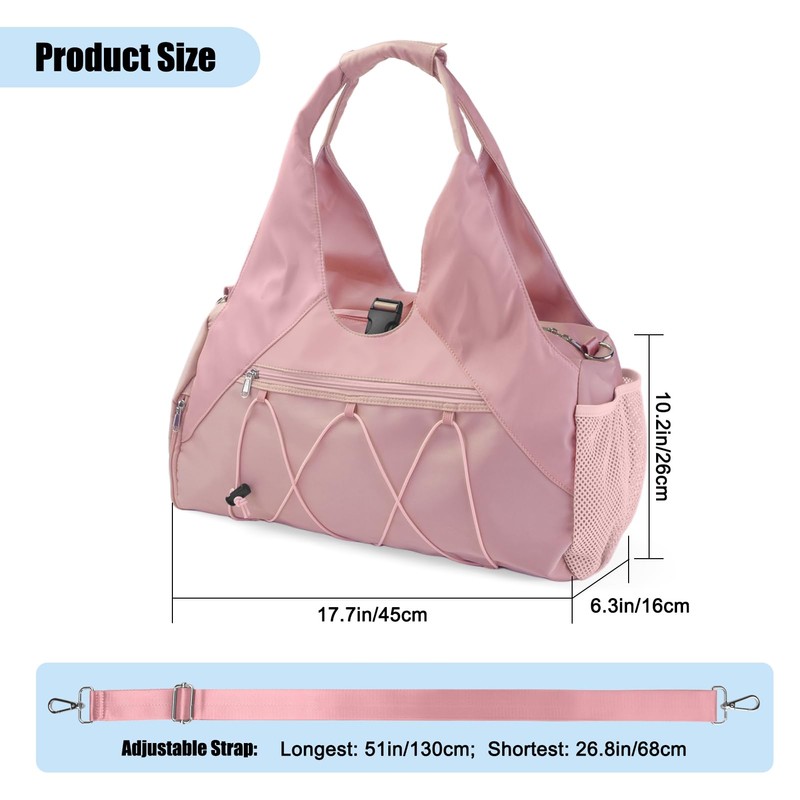 forestfish Gym Bag For Women With Yoga Mat Holder &