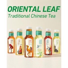 ORIENTAL LEAF Unsweetened Iced Tea – Bottled Ganpu Tea, 16.9 FL oz bottles (Pack of 15), Sugar Free, 0 Calories