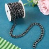 Crafans 5 Meters Aluminium Curb Chains Black Twisted Extender Chains