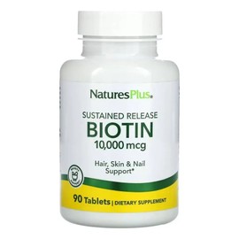 Biotina 10000mcg 90 Comprimidos Sin Sabor NaturesPlus Suplemento Nutricional