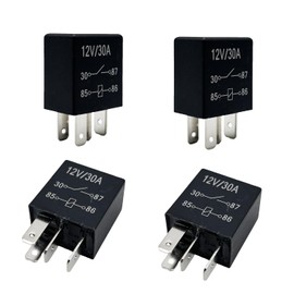 4 PCS 4 Pin 12V 30A Automotive Relay - Multi-Purpose Heavy Duty Standard Relay for Car and Motor - Universal Replacement Accessories