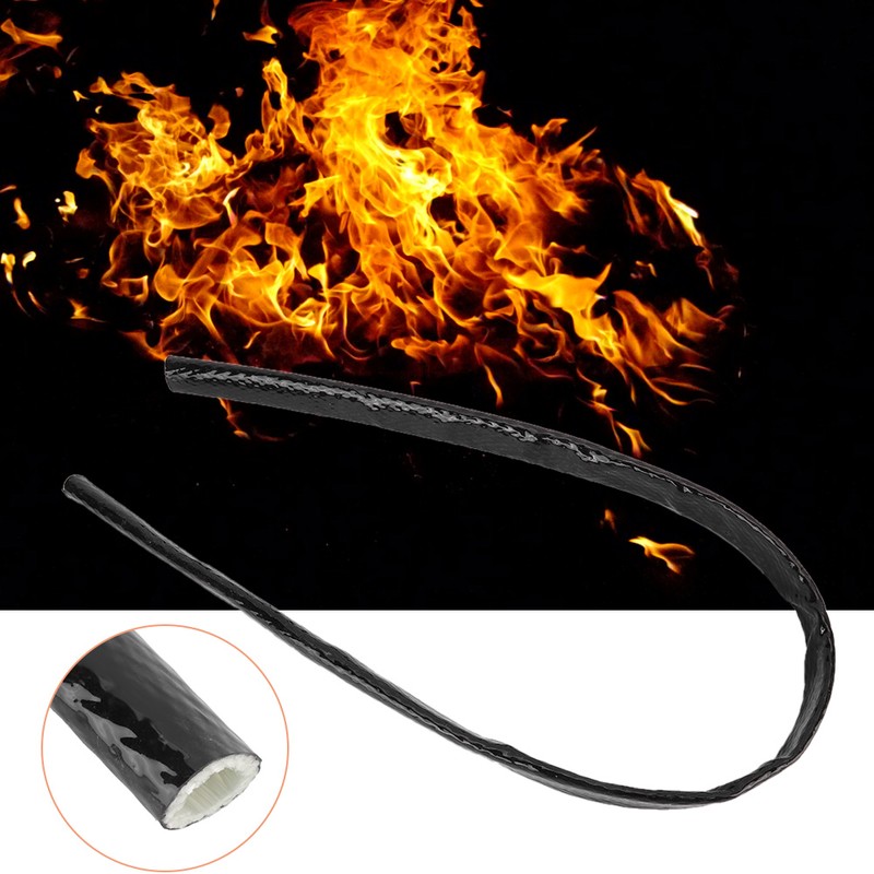 3.3ft Black Heat Fire Sleeve Fire Braid Flame Heat Shield
