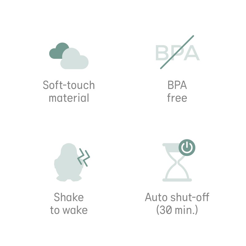 Angelcare Bath and Room Thermometer - Happy Seal, Grey, One