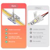 SEZO 10Pcs 2PIN 8mm LED Connectors Kit Transparent Solderless Strip
