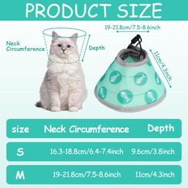 Cat Collar, Soft Cat Collar for Small Cats, Small Cats, Neck Collar for After Injury, Adjustable Collar for Small Cats, Prevents Licking Wounds, Cat Collar