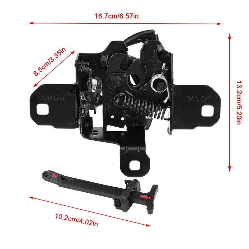 Bonnet Hood Catch Latch Lock with Pull Handle for Bora