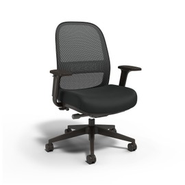 Union & Scale Essentials 5-80M Ergonomic Fabric/Mesh Swivel Task Chair, Black (UN60991)