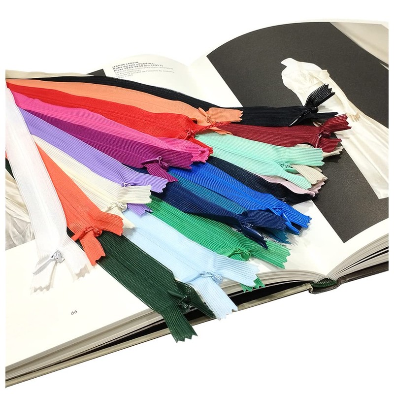 10 Invisible Zippers Closed, Many Sizes and Colours Available, 3
