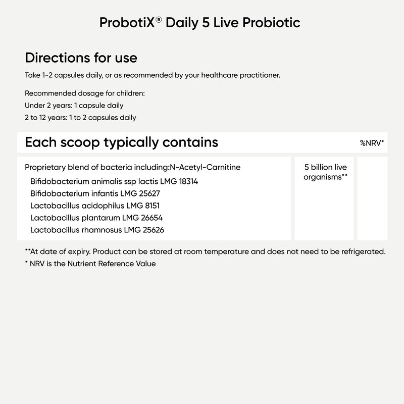 Nutri Advanced - ProbotiX Daily 5 Live Bacteria Probiotic Supplement