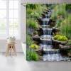 Landscape Shower Curtains Park Flower Plant Bathroom Decor 70.8 x