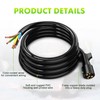 WOLFWILL 7 Pin Trailer Wire Plug, 8ft 7 Way Trailer