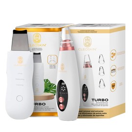 CLEOSKIN Espátula Skin Scrubber y Blackhead Remover, extrae espinillas y puntos negros, exfolia la piel, elimina el sebo facial, máquina de limpieza profunda, exfoliante, anti-acné, comedones, granos. Peeling facial. Cuidado de la piel, skincare.