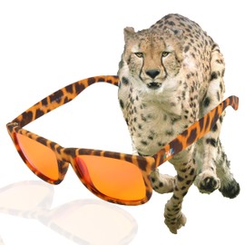 4WildLife 99.9% Cheetah Blue Light Glasses For Women & Men – Save Your Eyes - Save The Animals - Our Computer eSports Gaming Glasses Help You Sleep Better and Stop Eye Strain, Headaches and Migraines