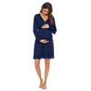 SWOMOG Women's Maternity Nursing Robe Pregnancy Hospital Breastfeeding Bathrobes 3