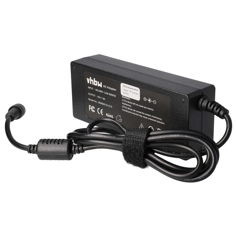 vhbw 90W Power Supply Compatible with Toshiba Satellite Pro 4280