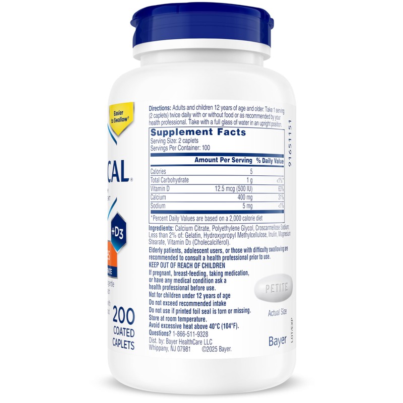 Citracal Petites- Calcium Citrate with Vitamin D3, Bone Health Support,