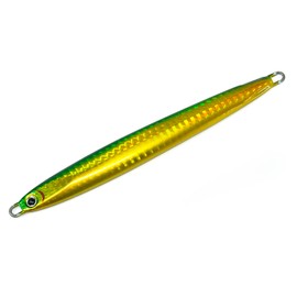 Flat Bottom Jig, Type A, Metal Jig, 0.7 oz (20 g), Lure, Jig, Jigging, Fishing Tackle Flounder, Magochi Surf, Kochi, Sea Bass, Yellowtail, Yellowtail, Sawara, Bluish BAKSTORM, Bakst, Green Gold