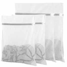 Honeycomb Mesh Washing Laundry Bag- Pack of 4 (2 ExtraLarge+2 Large) Net Fabric Durable and Reusable Wash bag,Travel Organization Bag for Clothes,Jeans,Bath Towels,Bed Sheets,mesh bag, net bags