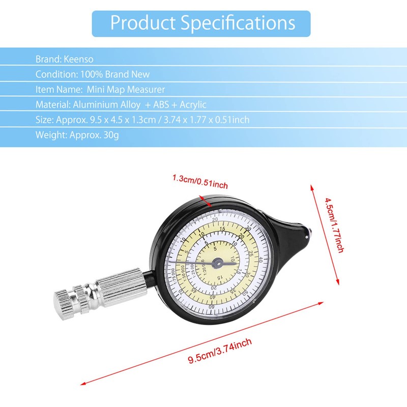 Map Measure Kill Bimeter Map Measuring Device Rainproof Abrasion Resistant