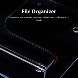 WINOMO Catalog Case, A4, Tabletop, POP Advertising Stand, Transparent, Brochure Stand, Stylish, Catalog Rack, Postcard Holder, Store, Promotion, Office, Desktop Supplies, Set of 2